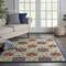 Homeroots 4 x 6 ft. Blue Floral Vines Indoor & Outdoor Area Rug 384971 - alternate 2
